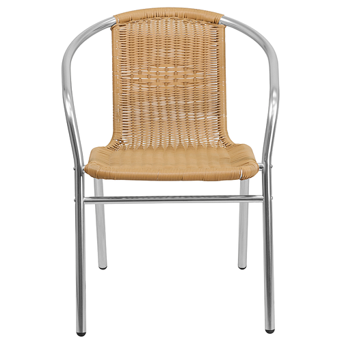 Flash Furniture - Lila Patio Chair - Aluminum and Beige