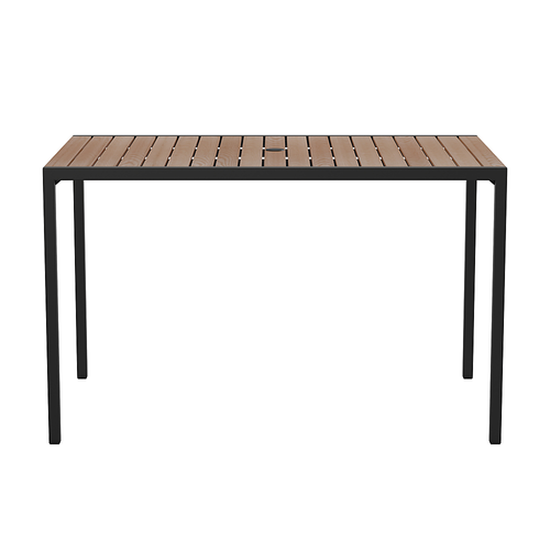 Flash Furniture - Lark Modern Patio Table - Teak