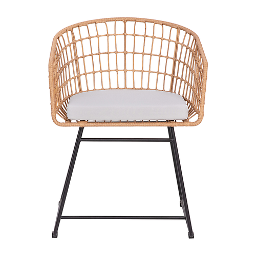 Flash Furniture - Devon Patio Lounge Chair - Natural/Light Gray