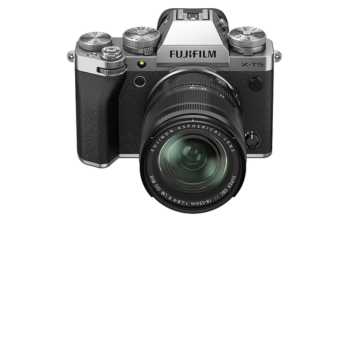 FUJIFILM X-T5 Mirrorless Camera Body, Silver with FUJINON XF18-55mmF2.8-4 R LM OIS Lens Kit