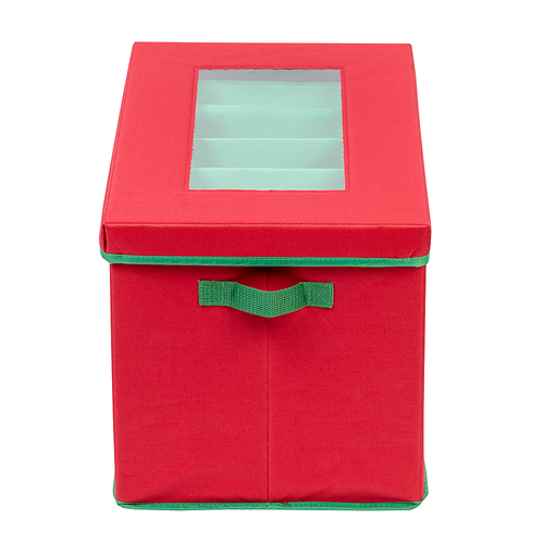 Honey-Can-Do - Christmas Tree Lights Storage Box With Handles - Red