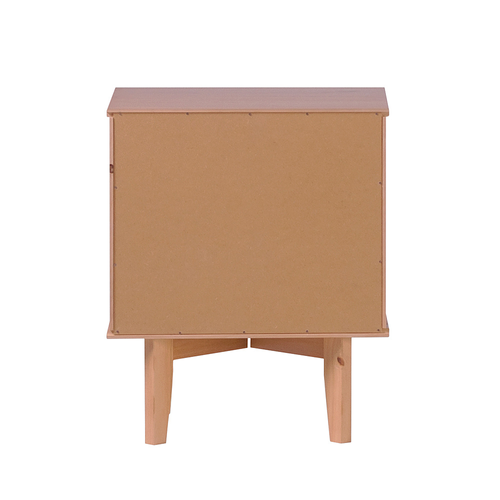 Walker Edison - Mid-Century Modern Solid Wood 2-Drawer Nightstand - Natural Pine