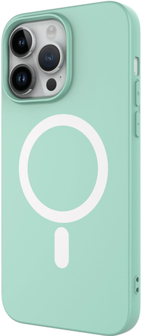 AMPD - Real Feel Soft Case with MagSafe for Apple iPhone 14 Pro Max - Pastel Green