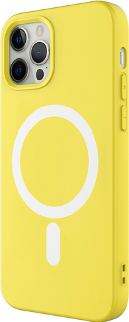 AMPD - Real Feel Soft Case with MagSafe for Apple iPhone 12 Pro / iPhone 12 - Yellow
