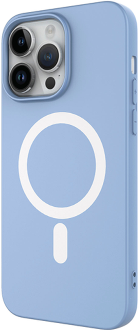 AMPD - Real Feel Soft Case with MagSafe for Apple iPhone 14 Pro Max - Pastel Blue