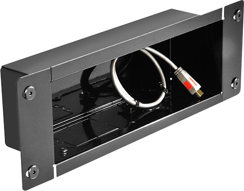 Peerless-AV - Recessed Cable Management and Power Storage Accessory Box - Gloss Black