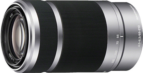 Sony - 55-210mm f/4.5-6.3 E-Mount Telephoto Zoom Lens - Silver