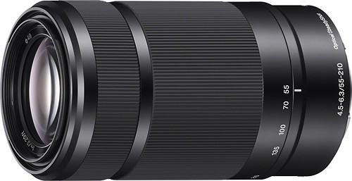 Sony - 55-210mm f/4.5-6.3 Telephoto Lens for Most Sony Alpha E-Mount Cameras - Black