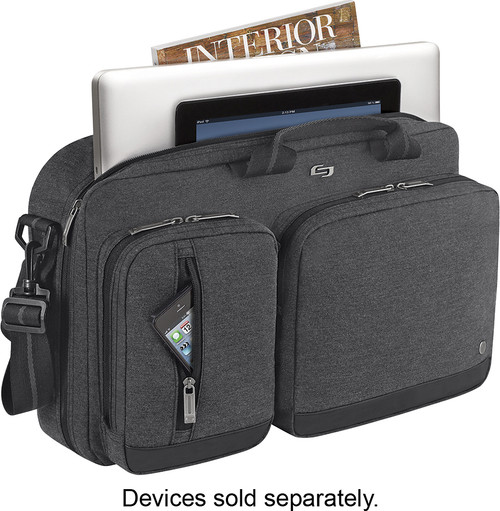 Solo - Urban Convertible Laptop Briefcase Backpack - Gray