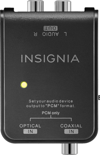 Insignia™ - Optical/Coaxial Digital-to-Analog Converter - Black