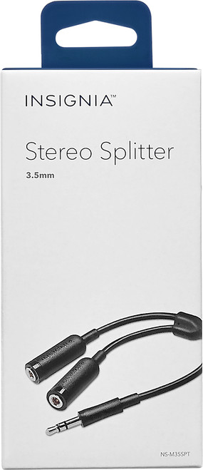 Insignia™ - 3.5mm Stereo Splitter Cable - Black