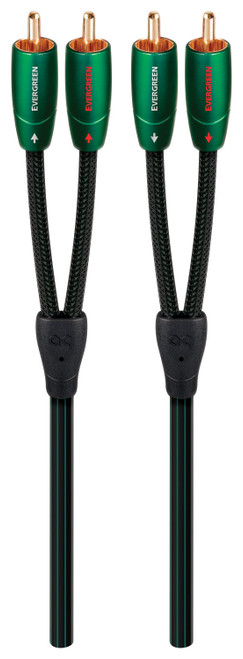 AudioQuest - Evergreen 26.2' RCA-to-RCA Interconnect Cable - Black/Green