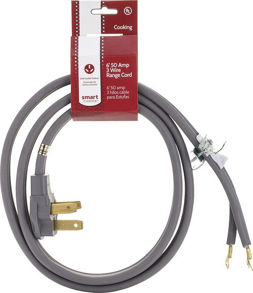 Smart Choice - 6' 3-Wire Range Cord - Multi