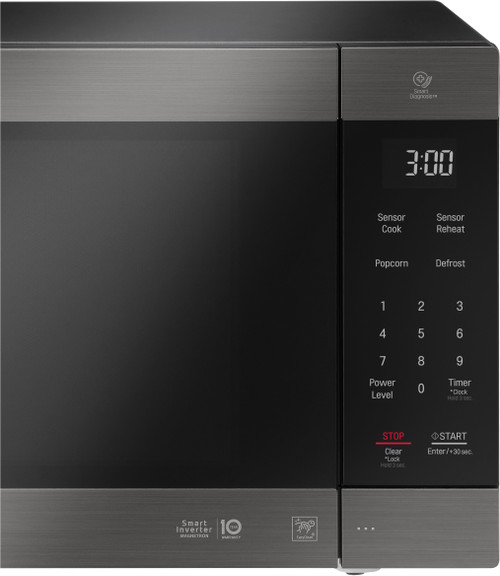 LG - 2.0 Cu. Ft. Family-Size Microwave - PrintProof Black Stainless Steel