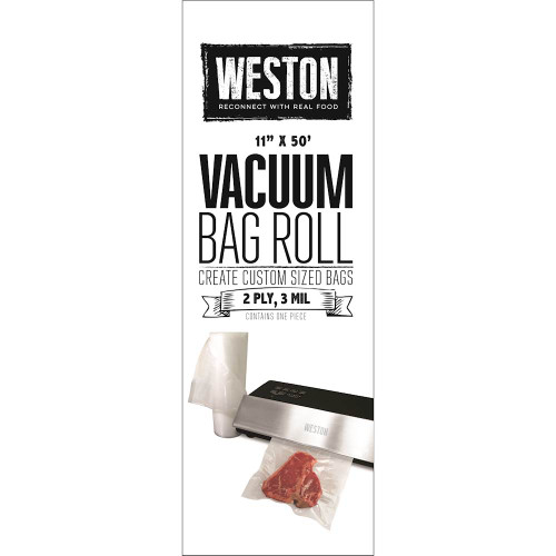 Weston - 11" x 50' Vacuum Sealer Bags Roll - Transparent