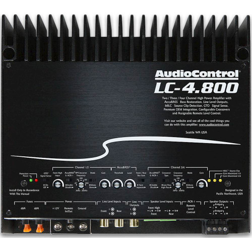 AudioControl - 800W Class D Bridgeable Multichannel Amplifier with Variable Crossovers - Black