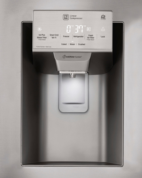 LG - 27.9 French Door Smart Wi-Fi Enabled Refrigerator - PrintProof Stainless Steel