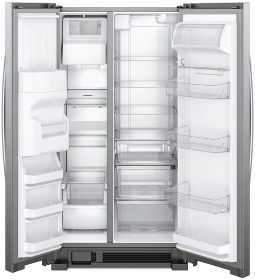 Whirlpool - 24.6 Cu. Ft. Side-by-Side Refrigerator - Stainless steel