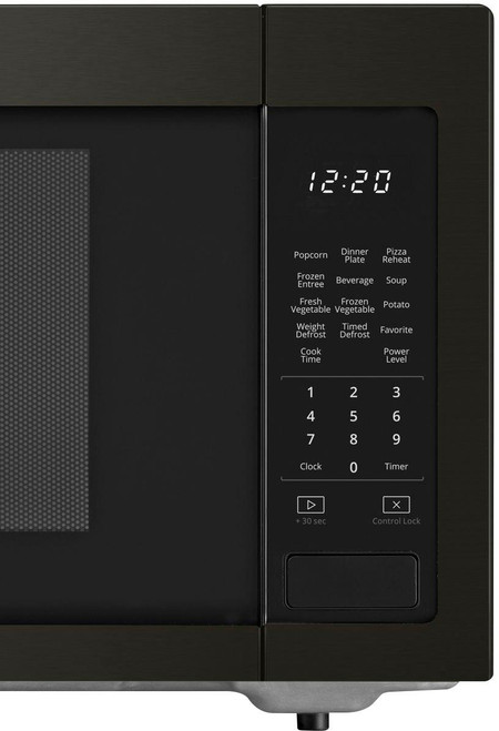 Whirlpool - 1.6 Cu. Ft. Microwave with Sensor Cooking - Black stainless steel