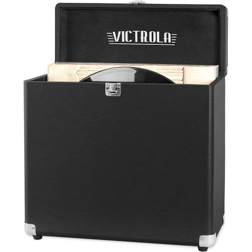 Victrola - Storage Case for Vinyl Turntable Records - Black