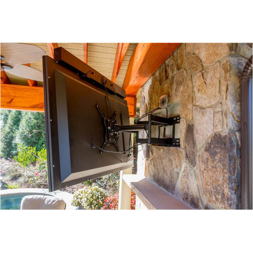 SunBriteTV - Outdoor Tilting TV Wall Mount for Most 37" - 80" TVs - Extends 30.7" - Powder coated black