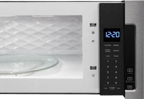 Whirlpool - 1.1 Cu. Ft. Low Profile Over-the-Range Microwave Hood Combination - Stainless steel