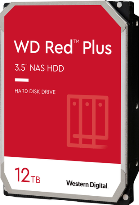 WD Red Plus 12TB* 3.5" SATA NAS Hard Drive for small- to medium-sized business - Red