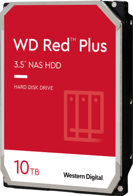 WD Red Plus 10TB* 3.5" SATA NAS Hard Drive for small- to medium-sized business - Red