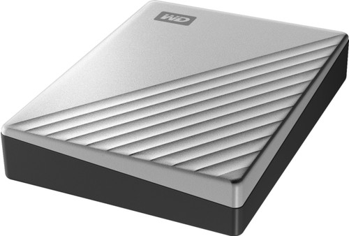 WD - My Passport Ultra 4TB External USB 3.0 Portable Hard Drive with Hardware Encryption - Silver