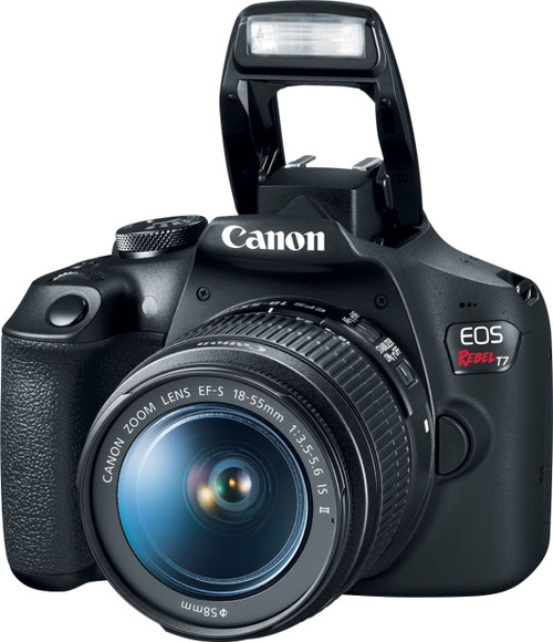 Canon - EOS Rebel T7 DSLR Camera with 18-55mm Lens - Black