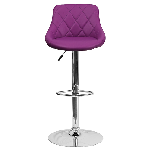 Flash Furniture - Caldwell Contemporary Vinyl Barstool (set of 2) - Purple