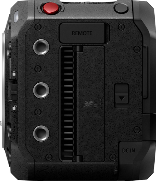 Panasonic LUMIX Full-Frame Box-Style Live & Cinema Camera, 6K 24p / 5.9K 30p 10-bit Unlimited Video - DC-BS1H - Black