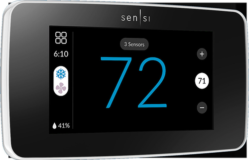 Emerson - Sensi Touch 2 Smart Programmable Wi-Fi Thermostat-Works with Alexa, C-Wire Required - White