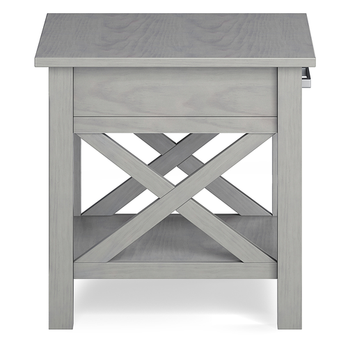 Simpli Home - Kitchener End Table - Fog Grey