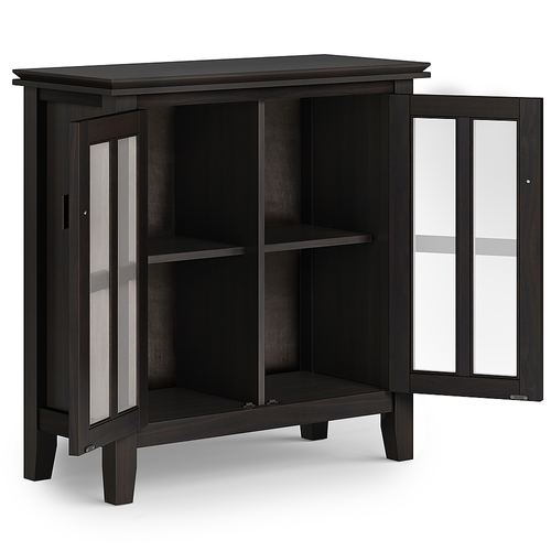 Simpli Home - Artisan Low Storage Cabinet - Hickory Brown
