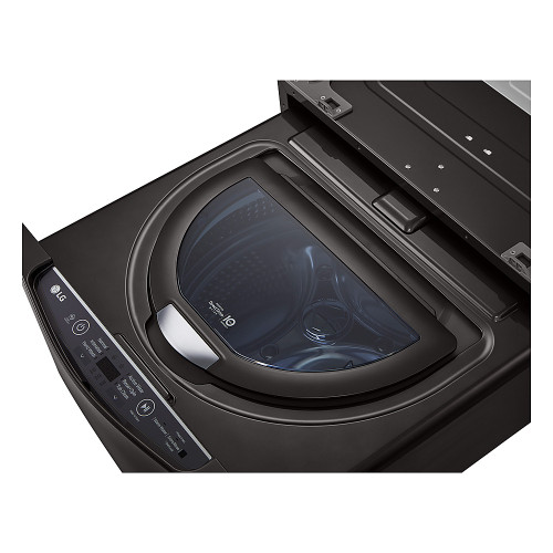 LG - 27" SideKick 1.0 Cu. Ft. 6-Cycle High-Efficiency Pedestal Washer - Black Steel