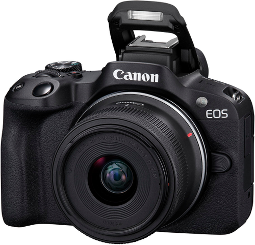 Canon - EOS R50 4K Video Mirrorless Camera with RF-S 18-45mm f/4.5-6.3 IS STM Lens - Black