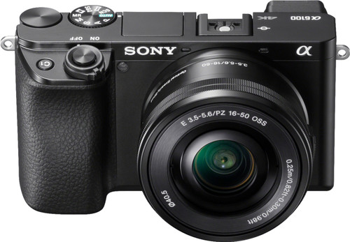 Sony - Alpha 6100 Mirrorless Camera with E PZ 16-50mm Lens - Black