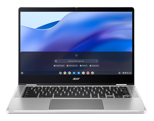 Acer - Chromebook Spin 514 14.0" FHD IPS Touch Display Laptop- AMD Ryzen 5 5625C Hexa-Core-8GB LPDDR4X Memory, 128GB eMMC - Sparkly Silver