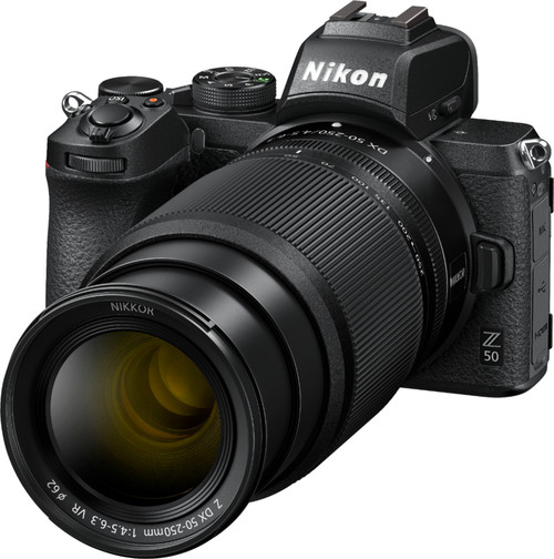 Nikon - Z50 Mirrorless Camera with NIKKOR Z DX 16-50mm f/3.5-6.3 VR and NIKKOR Z DX 50-250mm f/4.5-6.3 VR Lenses - Black