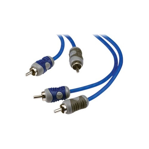 KICKER - K-Series Interconnects 19.7' Audio RCA Cable - Blue