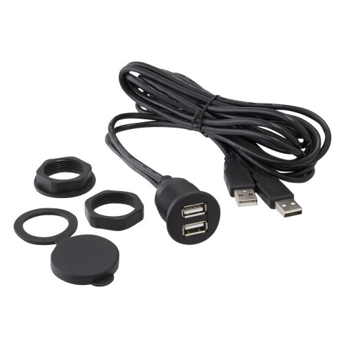 AXXESS - 3' USB Type A-to-USB Type A Charge-and-Sync Cable - Black