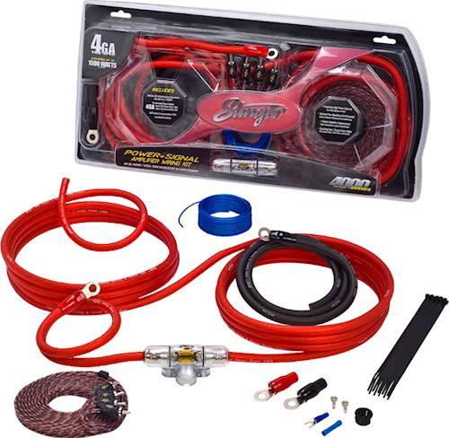 Stinger - 4000 Series 4GA Power and Signal Amplifier Wiring Kit - Red