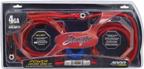 Stinger - 4000 Series 4GA Power Amplifier Wiring Kit - Red