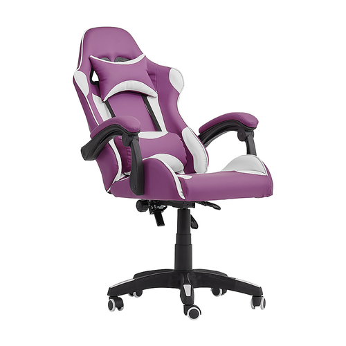 CorLiving - Ravagers Gaming Chair - Purple and White