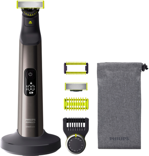 Philips Norelco OneBlade 360 Pro Face & Body Hybrid Electric Trimmer and Shaver QP6551/70 - Chrome