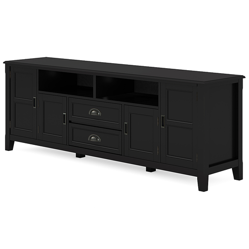 Simpli Home - Burlington 72 inch TV Media Stand - Black