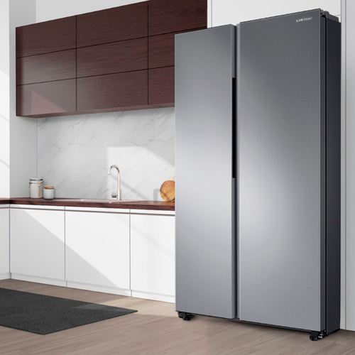 Samsung - OBX 28 cu. ft. Side-by-Side Refrigerator with WiFi and Large Capacity - Stainless steel