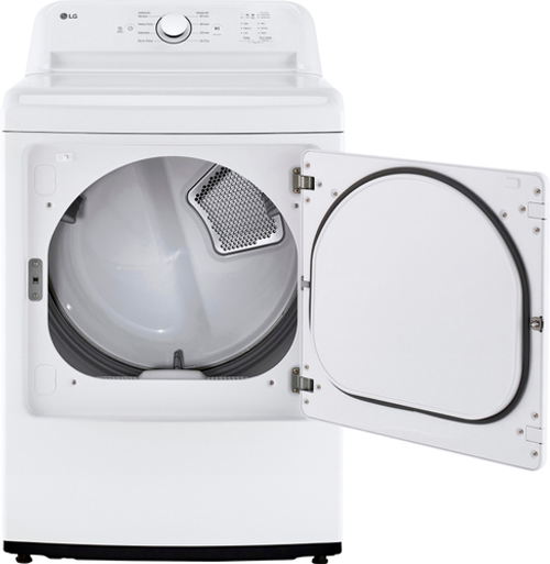 LG - 7.3 Cu. Ft. Smart Electric Dryer with Sensor Dry - White