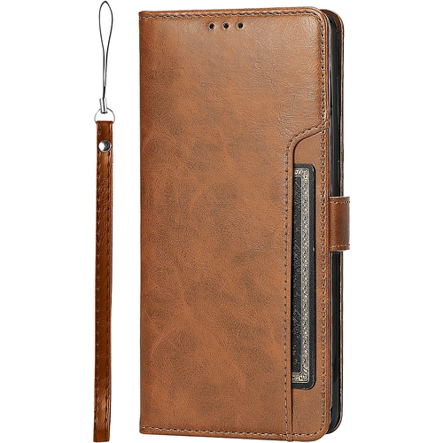 SaharaCase - Folio Wallet Case for Samsung Galaxy S23 - Brown